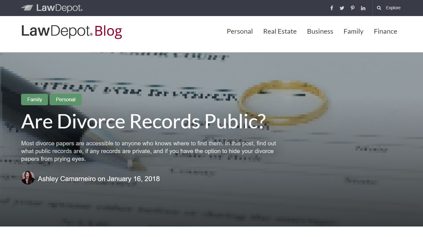 Are Divorce Records Public? - LawDepot Blog